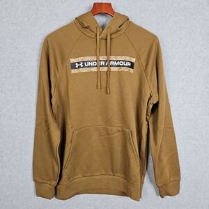 Under Armour Rival Fleece Camo Chest Stripe Hoodie Men's Size‎ Med New 1386595